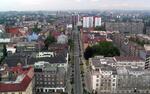 Nová radnice - pohled z vyhlídkové věže, ulice 30.dubna, Ostrava